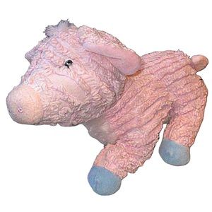 Piggy plush pink stuff animal pig blue yellow paws farm toys kid piglet pet‎ zoo